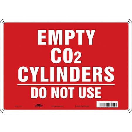 Safety Sign, 10 in Height, 14 in Width, Aluminum, Horizontal Rectangle, English, 471M74