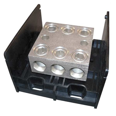 Power Distribution Block, Open, 1 Pole, 1,260 A Copper, 1,000 V AC/DC, Screw