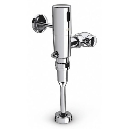 Urinal Automatic Flush Valve, 1 gpf gpf, Polished Chrome, 3/4 in, 1 1/2 in Spud Coupling