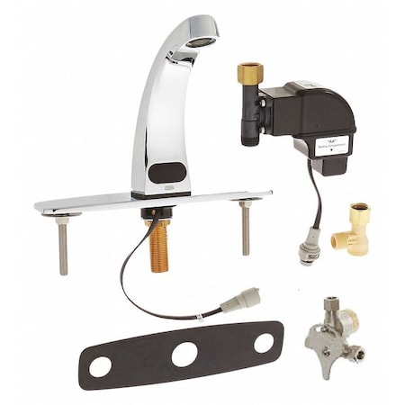 Sensor 8" Mount, 3 Hole Mid Arc Bathroom Faucet, Chrome plated