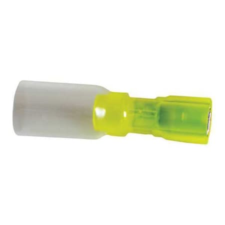 Female Disconnect, Yellow, 12-10AWG, PK10