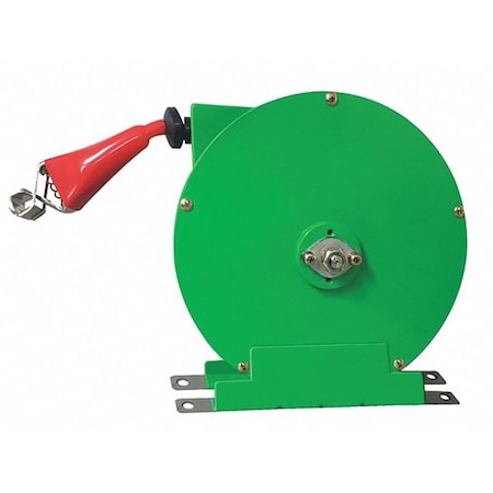 Cable Reel,20 ft.,Powder Coated,Green