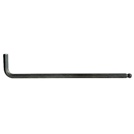 SAE Plain Ball Hex Key Hex Key, 1/8" Tip Size, 4 3/4 in Long, 3/4 in Short