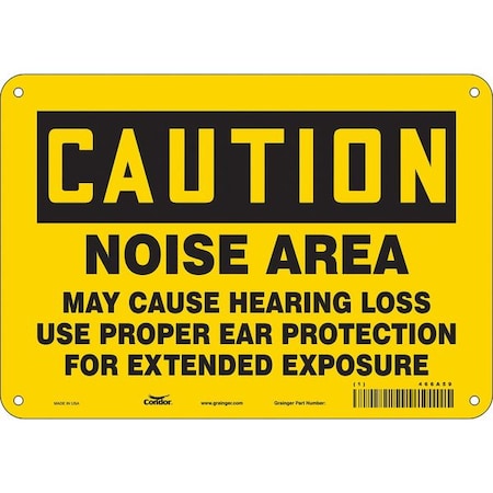 Safety Sign, 7 in Height, 10 in Width, Polyethylene, Vertical Rectangle, English, 466A59