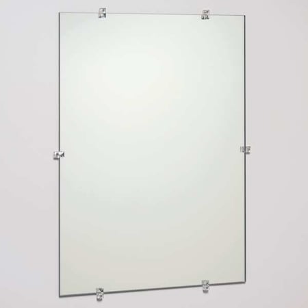 24 in "H x 18 in "W, Frameless Mirror, Glass