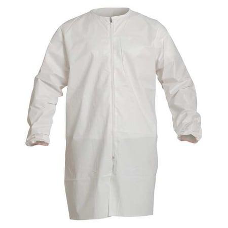 Lab Frock, ProClean(R), Serged, Knee Length, White, 30 PK