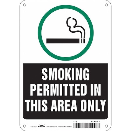 Safety Sign, 10" H, 7 in W, Polyethylene, Horizontal Rectangle, English, 474N05