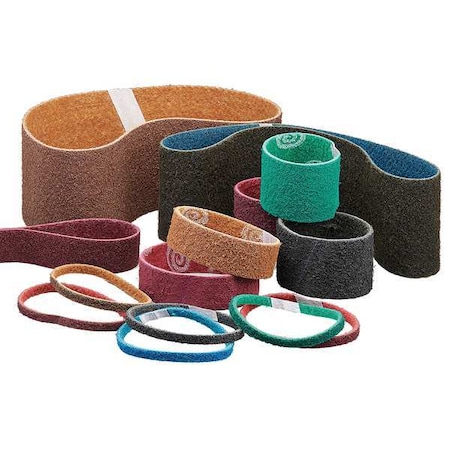 Surface-Conditioning Belt, 3 in W, 21 in L, Non-Woven, Aluminum Oxide, Not Applicable Grit, Blue