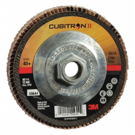 Flap Disc,Type 29,4-1/2" dia.,40 Grit