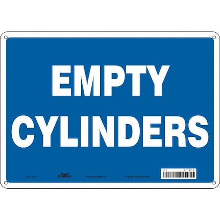 Safety Sign, 10 in Height, 14 in Width, Aluminum, Horizontal Rectangle, English, 471M18