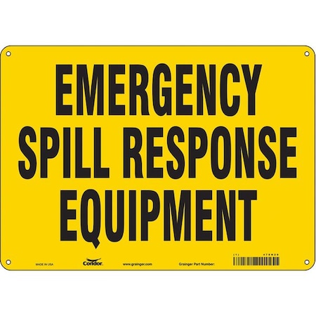 Emergency Spill Response Equipment, 14 in W x 10 in H, Horizontal Rectangle, Polyethylene, 470N20