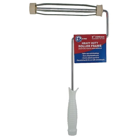 Paint Roller Frame, Cage, Plastic Handle, 9" Rollers