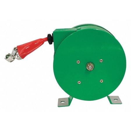 Cable Reel,20 ft.,Powder Coated,Green