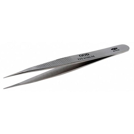 Precision Tweezer, Titanium, 4-1/2 In
