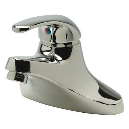 Bathroom Faucet Integral Spout, Chrome, 2 Holes, Lever Handle