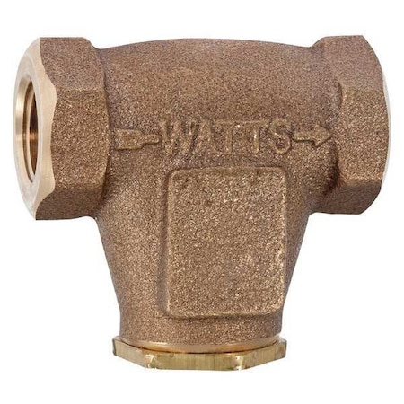 In-Line V Strainer, 1/2" Pipe, FNPT x FNPT, Lead Free Cast Copper Silicon Alloy, 250 psi