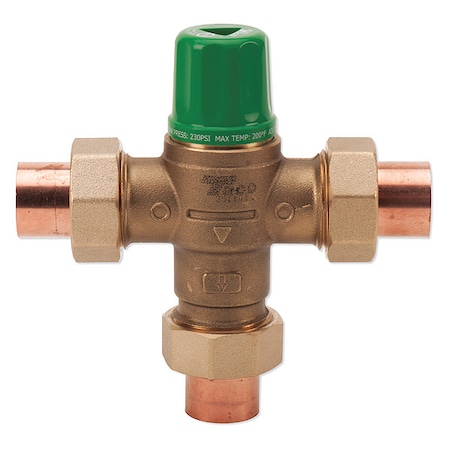 Mixing Valve, Forged Brass, 1 to 20 gpm
