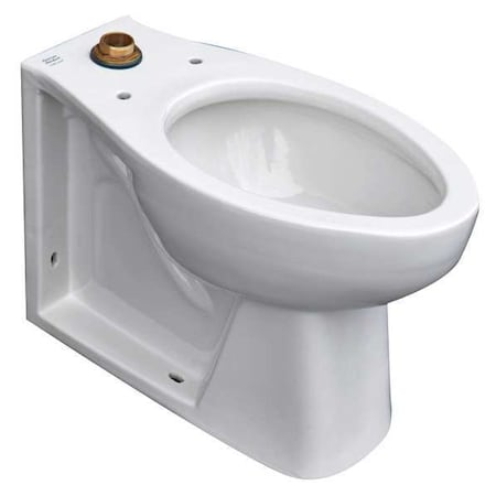 Toilet Bowl, 1.28 to 1.6 gpf, Flush Valve, Floor with Back Outlet Mount, Elongated, White
