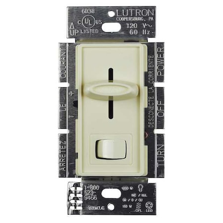 Lighting Dimmer, Rocker/Slide, Almond