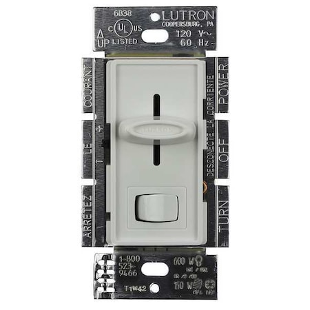 Lighting Dimmer, Rocker/Slide, 3-Way, White