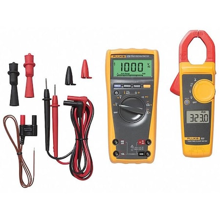 Digital Multimeter Kit, 1,000 V Max DC, TRMS, 1,000 Instrument Counts, LCD