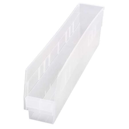 Clear Shelf Bin, 23-5/8"L x 4-1/8"W x 6"H
