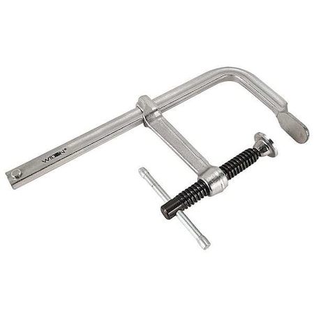 12 in Bar Clamp, Steel Handle and 4 in Throat Depth