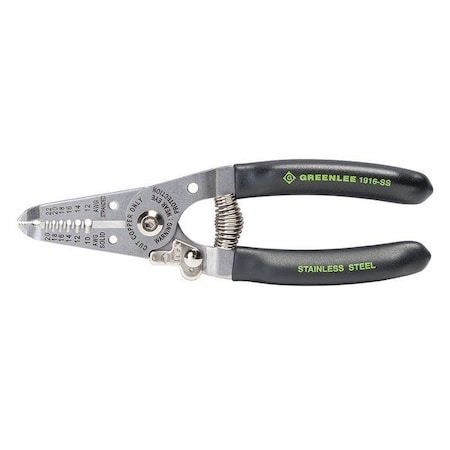 6 in Wire Stripper Solid: 10 to 20 AWG, Stranded: 12 to 22 AWG