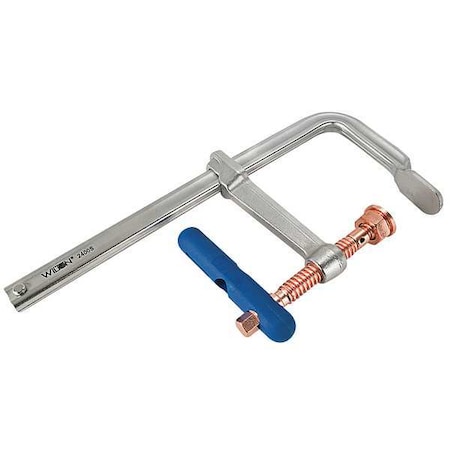 20 in Bar Clamp, Copper-Plated Steel Handle and 5 1/2 in Throat Depth