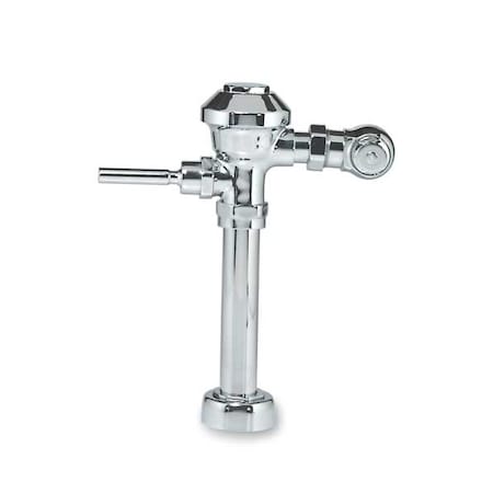 Urinal Manual Flush Valve, 0.5 gpf gpf, Polished Chrome, 3/4 in, 3/4 in Spud Coupling