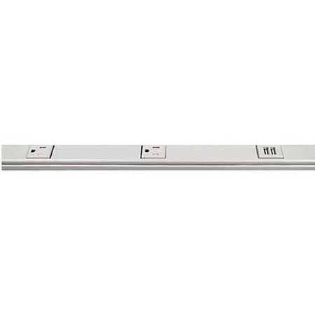 Prewired Raceway, Plugmold(R) Series, 6 ft L, Ivory