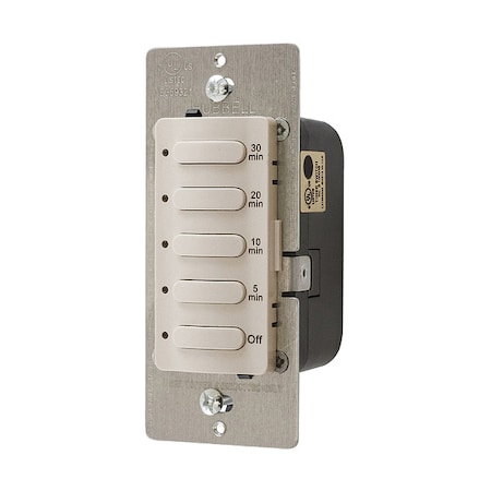 Timer, Electronic, 120/277V, Light Almond