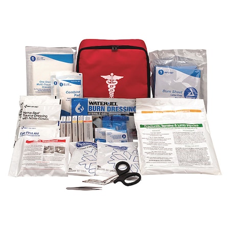 First Aid Kit and Housing, Fabric 109 Components, 25 People Served
