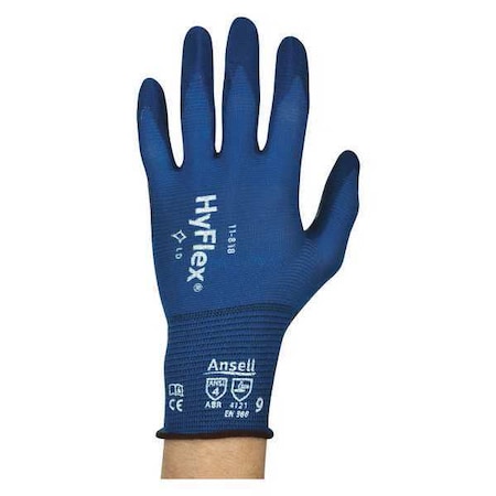 Coated Gloves, Foam Nitrile, Rough, Palm, 4 Abrasion Level, Blue, S (7) 1 PR