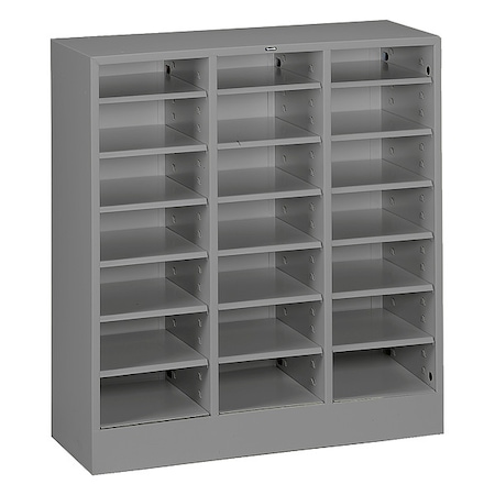 Literature Sorter 21 Compartments, Medium Gray