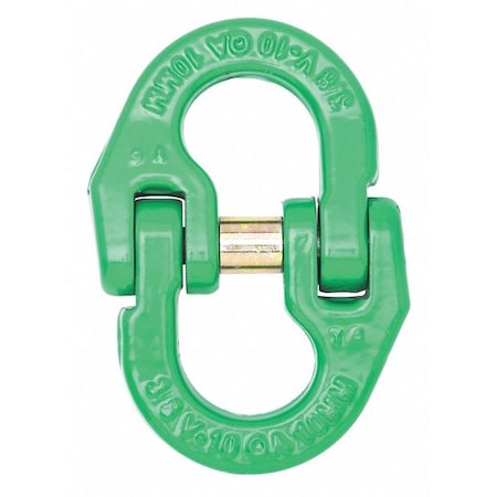 9/32"  Quik-Alloy Coupling Link, Grade 100, Painted Green