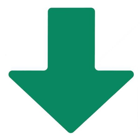 Floor Marking Tape, Polyester, No Legend, Green, 2 in W., 8 mil Thickness, 100 PK