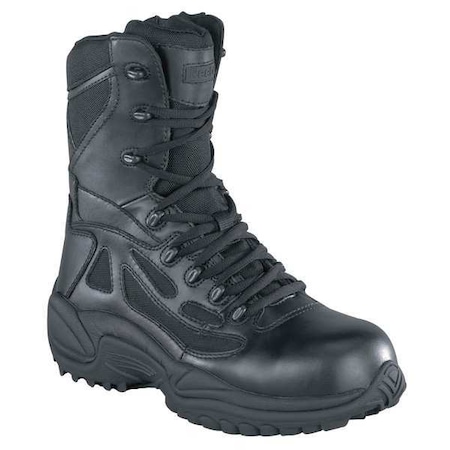 Rapid Response, Men's Tactical Boots, 13, M, Nylon, Leather, 8 in Height, Black