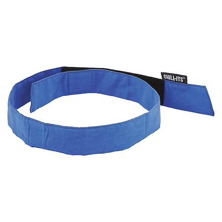 Bandana, Blue, Solid, Hook-and-Loop