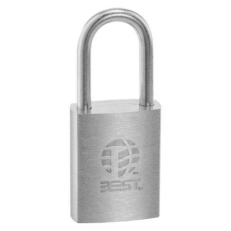 Padlock, Coreless, Long Shackle, Rectangular Zinc Alloy Body, Stainless Steel Shackle, 7/8 in W