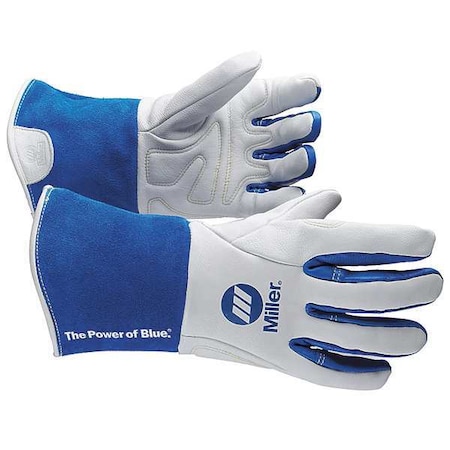 Performance Welding Gloves, Gauntlet Cuff, Keystone Thumb, Premium Goatskin, S, 1 PR
