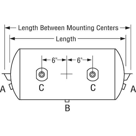 Air Tank,12-1/2 In H,125 psi