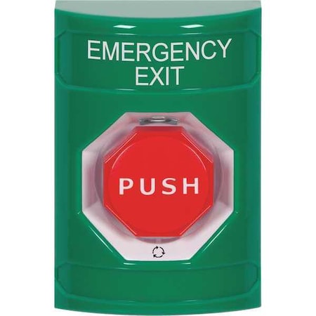 Emergency Exit Push Button,Green,SPDT