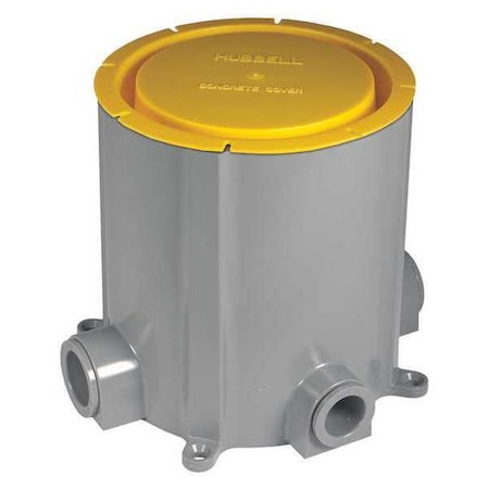 Electrical Box, 98 cu in, Ceiling Box Type, 1 Gang, PVC, Round Shape