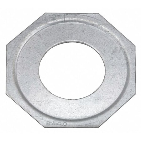 Conduit Fitting Reducing Washer, 2-1/2 in x 1-1/4 in, Steel, Zinc Plated, Silver