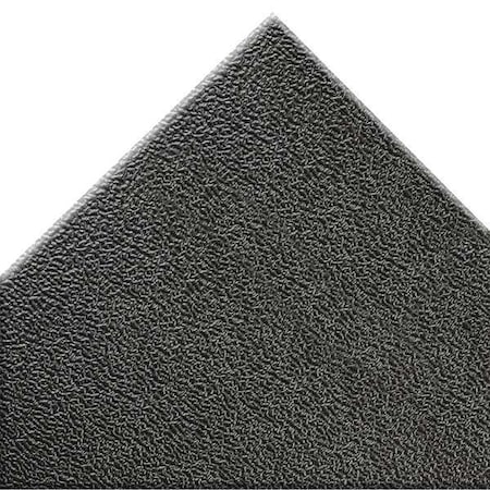 Antifatigue Mat, 6 ft. L x 2 ft. W, 3/8" Thickness, Closed Cell PVC Foam, Pebble, Black