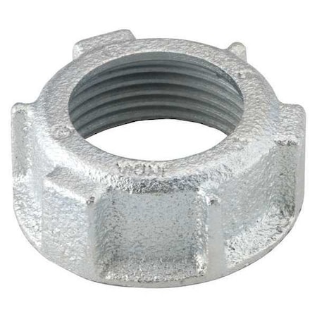 IMC Bushing, 1-1/2 in, Threaded, Iron, Zinc Plated, Gray
