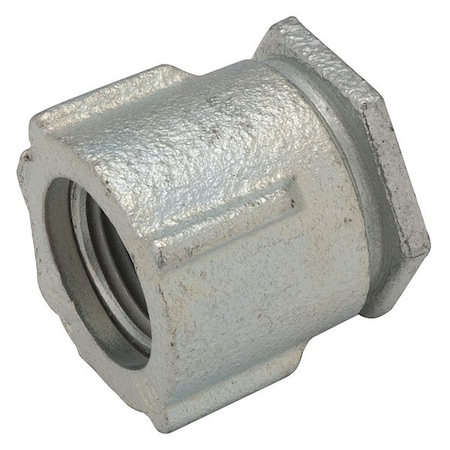 IMC Coupling, 2 in, Threaded, Iron, Zinc Plated, Gray