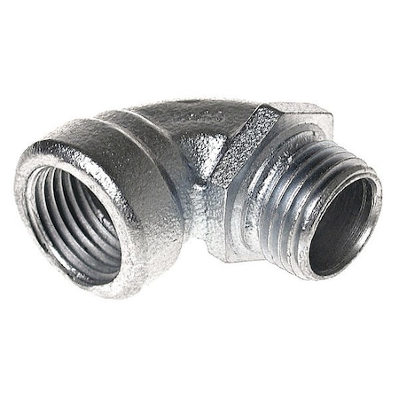 IMC 90 Deg Elbow, 3/4 in, Threaded, Iron, Zinc Plated