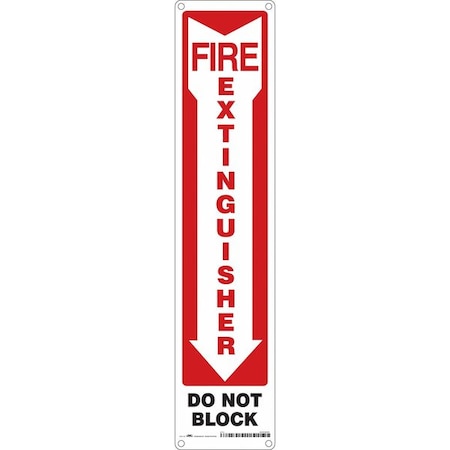 Safety Sign,4" W,18" H,0.032" Thickness